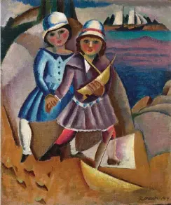  ??  ?? William Zorach (1887-1966), Fishermen’s Children, 1919. Oil on canvas, 24 x 201/8 in.