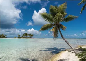  ??  ?? Rangiroa’s Blue Lagoon is more than an hour’s boat ride away from the main island, across the lagoon to an isolated cluster of sandbars and tiny specks of land called motus.