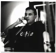  ?? ?? » Richard taking a call while working at Abbey Road Studios in 2001.