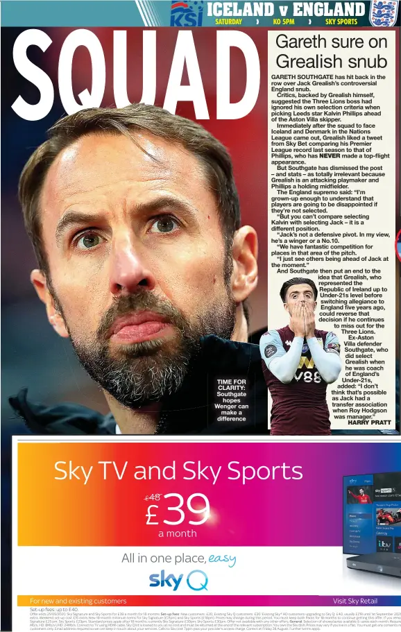  ??  ?? TIME FOR CLARITY: Southgate hopes Wenger can make a difference