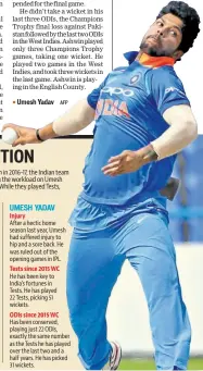  ?? AFP ?? Umesh Yadav