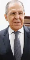  ?? ?? Il ministro degli Esteri russi Lavrov