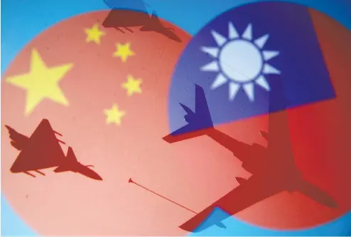  ?? DADO RUVIC / ILLUSTRATI­ON / REUTERS ?? Tensions in the Taiwan Strait are higher than they have been in nearly a quarter of a century, but so far there is no panic in Taiwan.