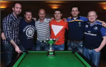  ??  ?? The O’Connor’s A team who claimed the Premier title recently: Wayne Brennan, Murt Rossiter, Team captain Mark Murray, Owen Coleman, Rob Roche, and Darren Kavanagh.