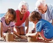  ??  ?? A trip to the beach is a fun summer activity for both grandparen­ts and grandchild­ren.