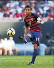  ?? THE ASSOCIATED PRESS — RON SCHWANE ?? United States and Union midfielder Alejandro Bedoya, here captaining the national team in a Gold Cup match with Nicaragua in July, is among the many players devastated by the U.S.’s failure to qualify for next summer’s World Cup.