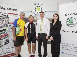  ??  ?? Martin McCabe, Lorraine McDonnell, Shane Burns and Emma Regan at the Sportive launch.