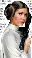  ??  ?? ‘STIGMA’: Carrie Fisher suffered from depression