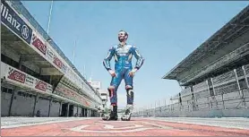  ?? FOTO: MOTOGP.COM ?? Àlex Rins
El piloto Suzuki posa con mascarilla en el circuit Barcelona-Catalunya