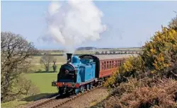  ?? JAMeS KinDreD ?? Visiting caledonian railway ‘439’ No. 419 climbs kelling heath Bank on the first day of the NNr’s spring steam gala on april 5. it was failed at Weybourne the following day.