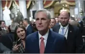  ?? JOSE LUIS MAGANA — THE ASSOCIATED PRESS ?? Speaker of the House Kevin McCarthy, R-Calif., leaves the House Chamber after President Joe Biden’s State of the Union address to a joint session of Congress at the Capitol in Washington on Feb. 7.