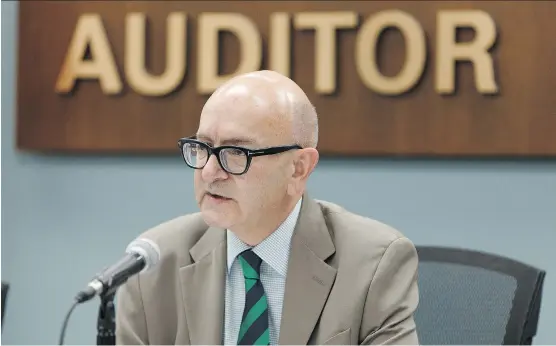  ?? IAN KUCERAK ?? After releasing his fall report Thursday, auditor general Merwan Saher said the management of a program to support Alberta TV and film production­s has been “substandar­d.”