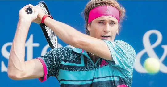  ?? JOHN MINCHILLO/ASSOCIATED PRESS ?? Germany’s Alexander Zverev is poised to become the next star on the ATP World Tour, but he still has the Big Four to contend with at the U.S. Open.
