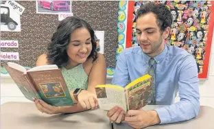  ?? CONTRIBUTE­D ?? Myah Vogt and Matthew Skibiel, recent graduates of Fayette County’s Whitewater High, earned the state’s new bilteracy seal on their diplomas. The two were among 14 students in the district who demonstrat­ed proficienc­y in English and a second language.
