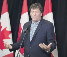  ?? ANDREW VAUGHAN / THE CANADIAN PRESS ?? Intergover­nmental Affairs Minister Dominic LeBlanc remains optimistic provinces will join the federal government in a carbon-pricing plan.