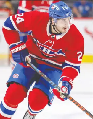  ?? JOHN MAHONEY FILES ?? Phillip Danault couldn't crack the NHL in any meaningful way at the start of his career, but the centre has blossomed with the Canadiens since a trade from the Chicago Blackhawks in 2016.