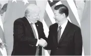  ?? AFP ?? El presidente de los Estados Unidos, Donald Trump y el presidente de China, Xi Jinping.