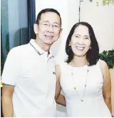  ?? ?? Gerry and Aden See (From left) Tricia Santos, Kimberly Gosiaco, Gen See-Haw with daughter celebrator Kelsey Blair and husband Keith Bryan Haw, Patricia Yao, and Phoemela Baranda