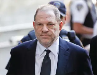  ?? AP PHOTO ?? Harvey Weinstein arrives at court in New York yesterday.