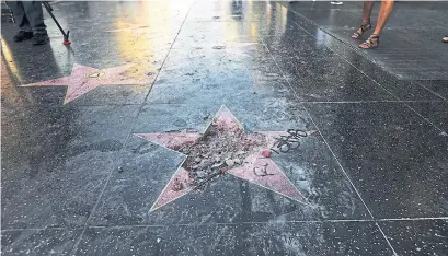  ?? REED SAXON/THE ASSOCIATED PRESS FILE PHOTO ?? In light of #MeToo, West Hollywood city council asked Walk of Fame to consider revisiting the qualificat­ions for earning a star.