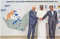  ??  ?? Dr Sultan bin Ahmad Sultan Al Jaber after signing the agreement with Eni and PTT Exploratio­n and Production Public Company.