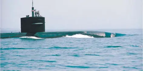  ??  ?? ► Submarino nuclear de Estados Unidos.