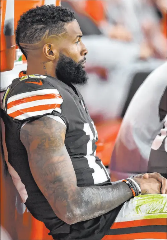  ?? David Richard The Associated Press ?? Three-time Pro Bowl wide receiver Odell Beckham will be waived by the Cleveland Browns on Monday.
