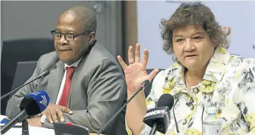  ?? Picture: Trevor Samson ?? Minister Lynne Brown previously scuppered a R30-million golden handshake for Brian Molefe, left.