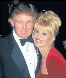  ?? Picture / Getty Images ?? Tina Brown referred to Donald Trump, pictured here with his ex- wife Ivana, as having an “Elvisy pout”.