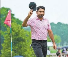  ?? LM Otero Associated Press ?? JASON DAY reacts after his birdie on the 18th hole to win the Byron Nelson. “It feels strange to be sitting here,” Day said after his first victory in five years.