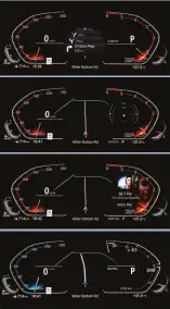  ??  ?? The 12.3-inch display that acts as the instrument panel is fully customisab­le and can be configured to display navigation instructio­ns, G-force metre, media details. It also changes theme depending on the drive mode selected