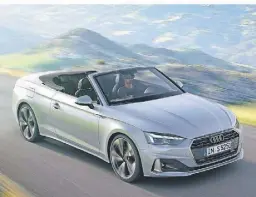  ?? FOTO: AUDI ?? Die neueste Generation des Audi A5 Cabrio vereint Sportlichk­eit und Eleganz und ist in sechs Motoren-Modellen erhältlich.