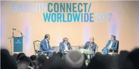  ??  ?? Leading executives joined the Babson Connect Worldwide 2017 seminar yesterday. From second left: William Heinecke, Thiraphong Chansiri and Aloke Lohia.