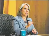 ?? COURTESY THE NEW MEXICAN ?? New Mexico Gov. Michelle Lujan Grisham vetoed some items in a revised state budget passed by lawmakers in a recent special session.