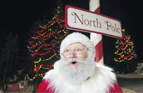  ?? GERRY KAHRMANN ?? Santa Claus conducted an exclusive fabricated interview with the Regina Leader-Post after returning to the North Pole from his world-wide whirlwind tour.