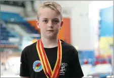  ??  ?? Matthew O’Grady won 3 Gold Medals at the National finals.