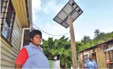  ??  ?? The Solar panel in Namara, Kadavu.