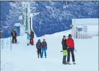  ??  ?? GOOD FOR SOME: Skiers and snowboarde­rs at Cairngorm Mountain.