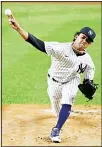  ?? (AP) ?? New York Yankees’ Deivi Garcia delivers a pitch during the first inning of the team’s baseball game against the Toronto Blue Jays on
Sept 15, in New York.