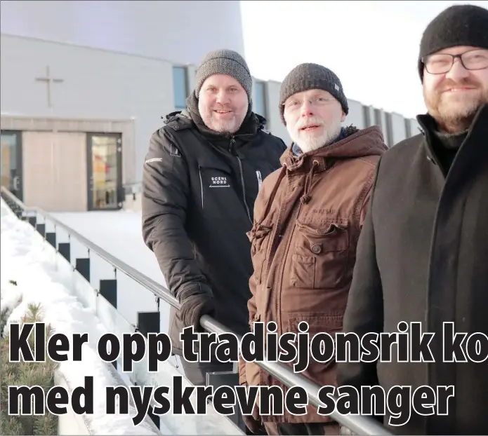  ?? ?? Nils Anders Mortensen , Knut Solemdal og John-kåre Hansen lover en varm og julete konsert i Altas storstue. (Foto: Reiulf Grønnevik)