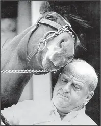  ?? AP file photo ?? Hall of Fame trainer Jack Van Berg, who helped lead Alysheba (pictured) to victories in the 1987 Kentucky Derby and Preakness, died Wednesday in a Little Rock hospital. Van Berg, 81, ranks fourth all-time among trainers in North America with 6,523...