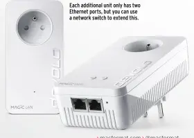  ??  ?? Each additional unit only has two Ethernet ports, but you can use a network switch to extend this.