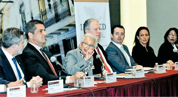  ?? HIDALGO ?? Olga Sánchez Cordero participó en el foro Fortalecim­iento de las Finanzas Públicas Municipale­s/DANIEL