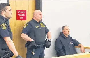  ?? ROSIE MULLALEY/THE TELEGRAM ?? John Michael Corcoranm, convicted of animal cruelty, was back in provincial court in St. John’s Thursday, a week after a warrant was issued for his arrest.