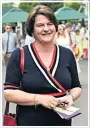  ??  ?? LAWN ORDER Arlene Foster at Wimbledon