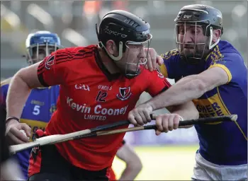  ??  ?? Peter Murphy on the ball for Oulart-The Ballagh in Sunday’s AIB Leinster Club win over St. Rynagh’s.