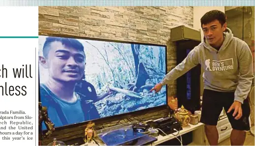  ?? AFP PIC ?? Taiwanese YouTuber Ben Wu talking about his travels while displaying a video during an interview in Taipei recently.