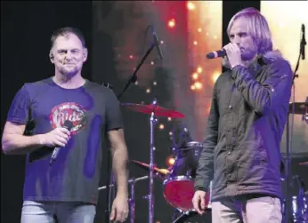  ??  ?? Armand Hofmeyr joined his dad, Steve, on stage to perform “Pa en Seun”.