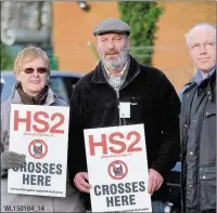  ??  ?? WL150184_14 n PROTEST: Anti-HS2 campaigner­s Jean Timms, Gordon Cocks and Grahame Buxton at Hillingdon Outdoor Activities Centre and (left) a young sailor at the popular lake