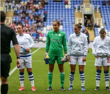  ??  ?? The Royals line up before kick-off